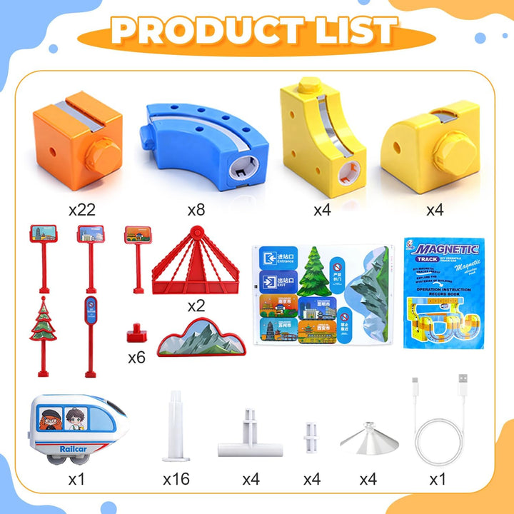 WUPIOS Juego de tren eléctrico para niños de 3 4 5 6 7 8 8