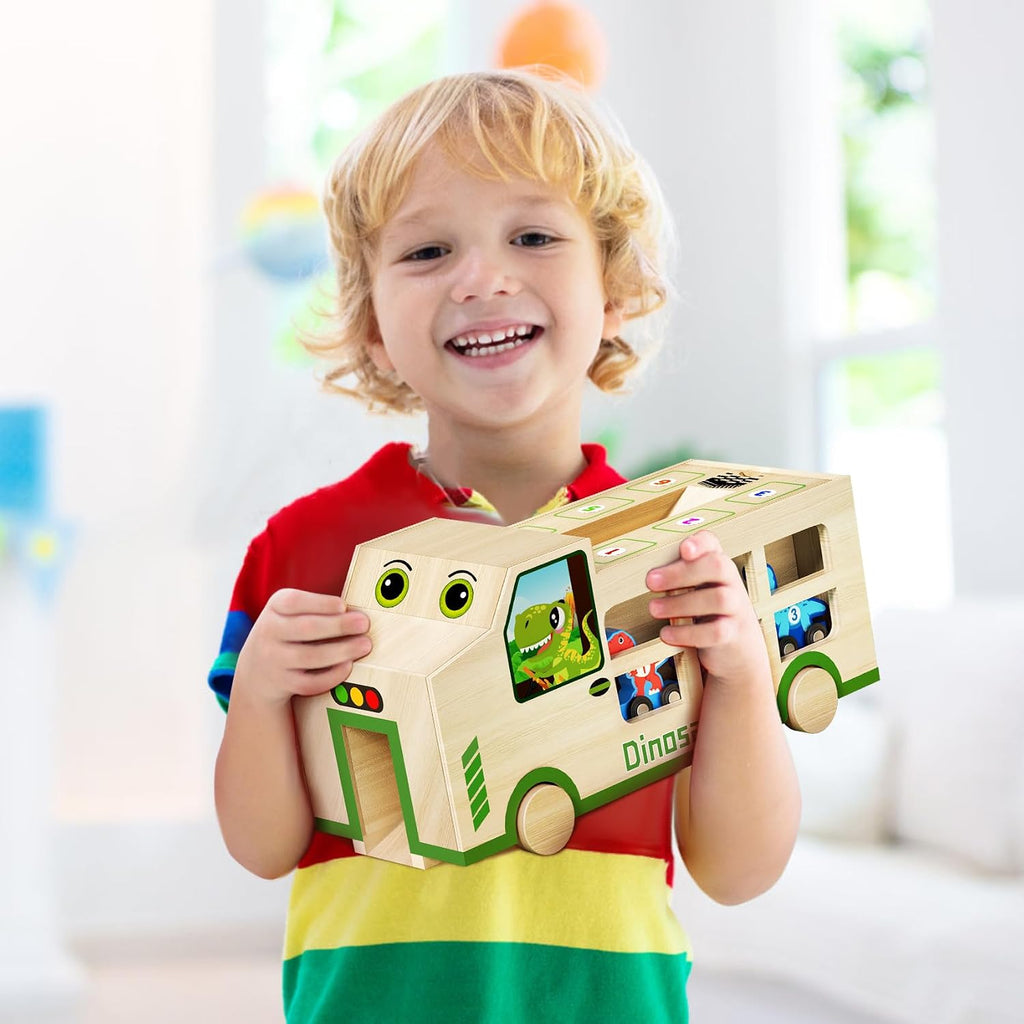 Magnetic Wooden Dinosaur Train Set Montessori Toys para 2-5 Years