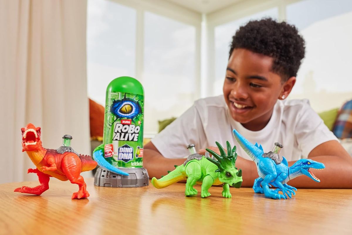 Robo Alive Dino DNA (T-Rex) de ZURU, juguete de dinosaurio con luz, sorpresa al desempaquetar