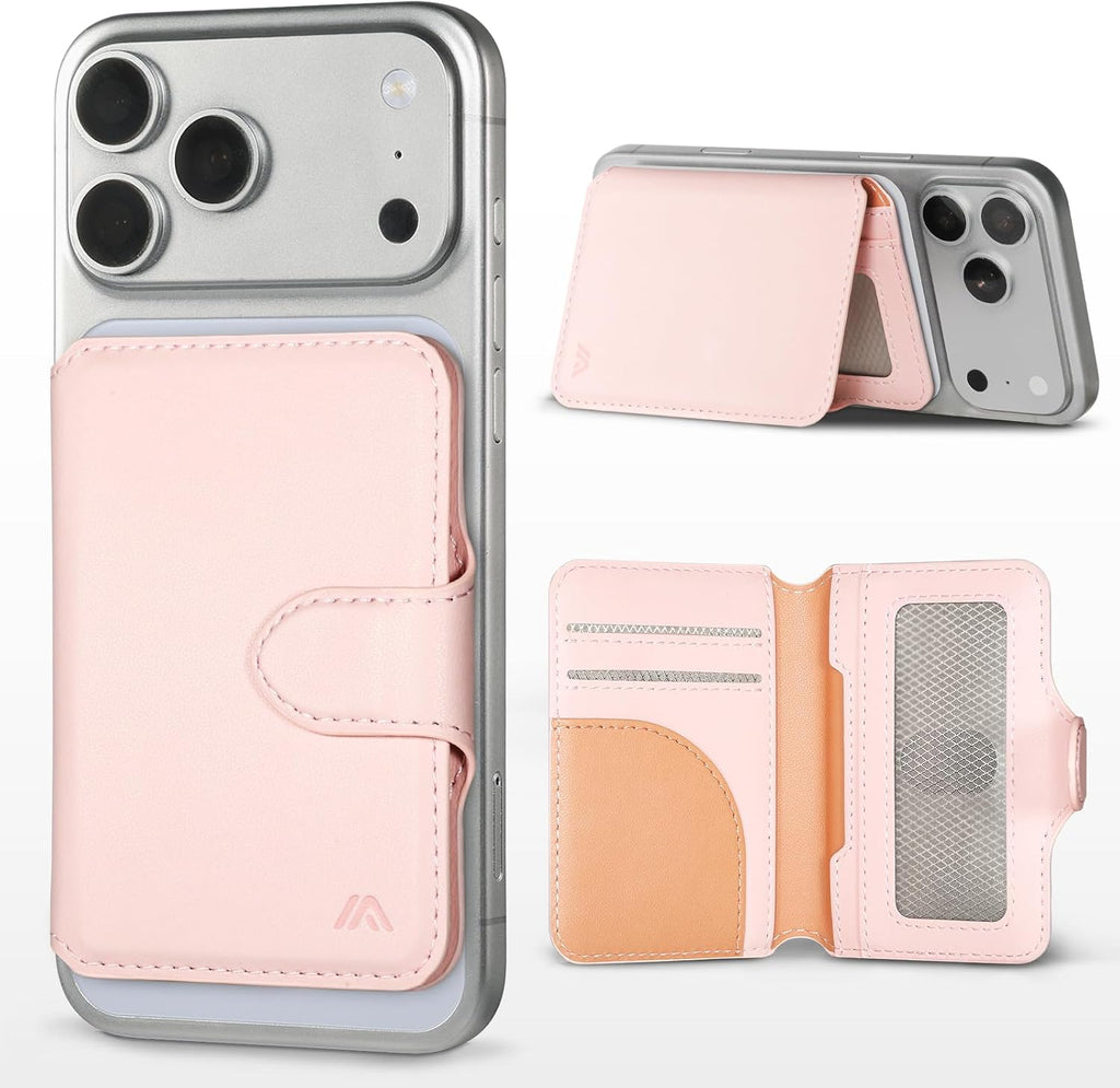 Cartera magnética para teléfono con bloqueo RFID, imán fuerte