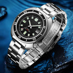 ADDIESDIVE Reloj de buceo automático para hombre H8 Reloj de pulsera de acero inoxidable mecánico NH35A/8215 Dial limpio zafiro sintético estéril sin logotipo