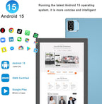 HOTTABLET Tablet Android 15 de 10" con estuche/lápiz capacitiv...
