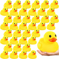 Deekin - 20 patos de goma grandes, juguetes de baño chirriantes amarillos