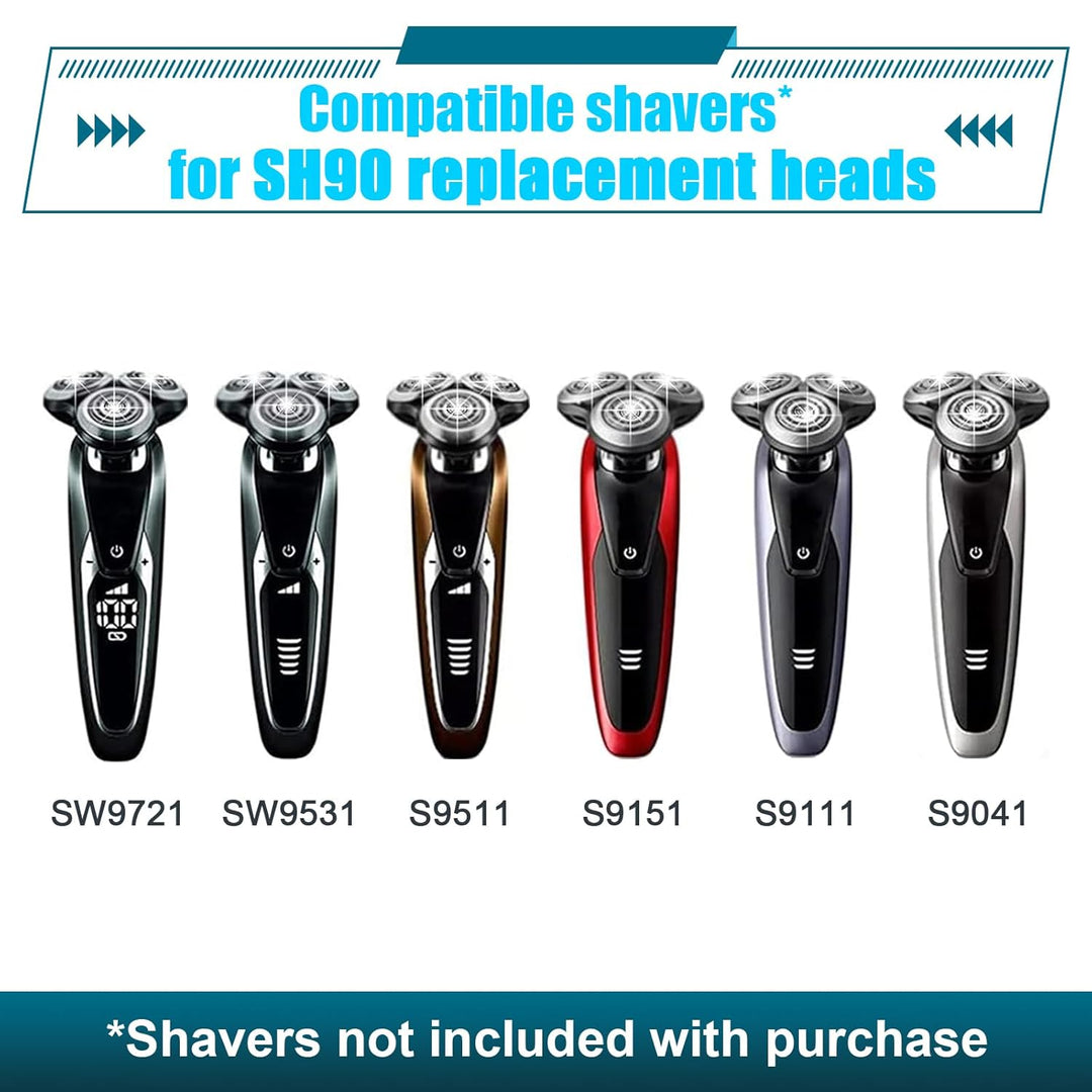 Paquete de 9 cabezales de repuesto SH90 compatibles con Philips Nor...