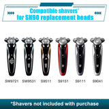 Paquete de 9 cabezales de repuesto SH90 compatibles con Philips Nor...