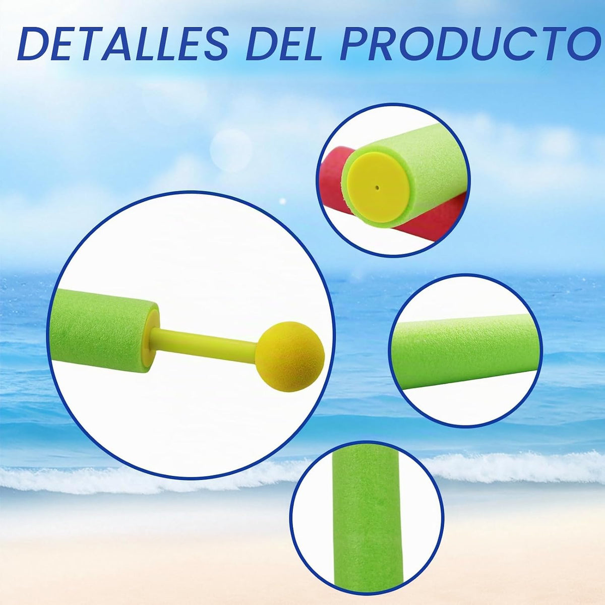 30 piezas de chorros de agua para niños, pistola de agua de espuma