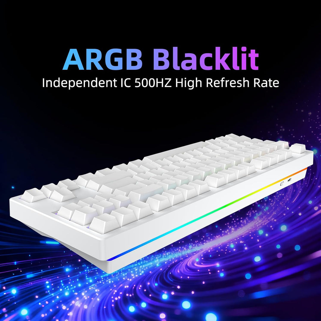 Teclado mecánico con cable IROK FE87 V2, tasa de sondeo dual de 8 K...