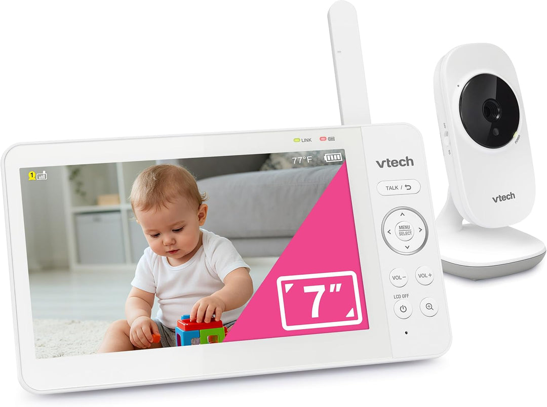 VTech Monitor de video para bebés con pantalla LCD a color de 7"...