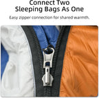 Saco de dormir de plumón con almohada para adultos y adolescentes