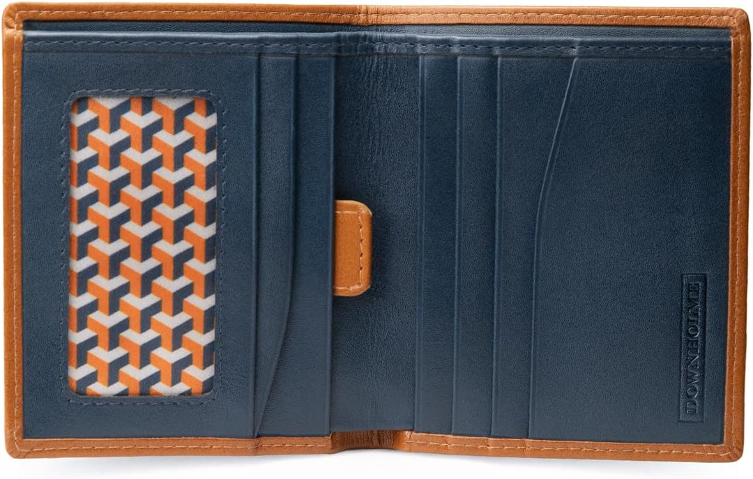 Downholme Billetera de Cuero Bifold con Silueta Delgada para Hombre...