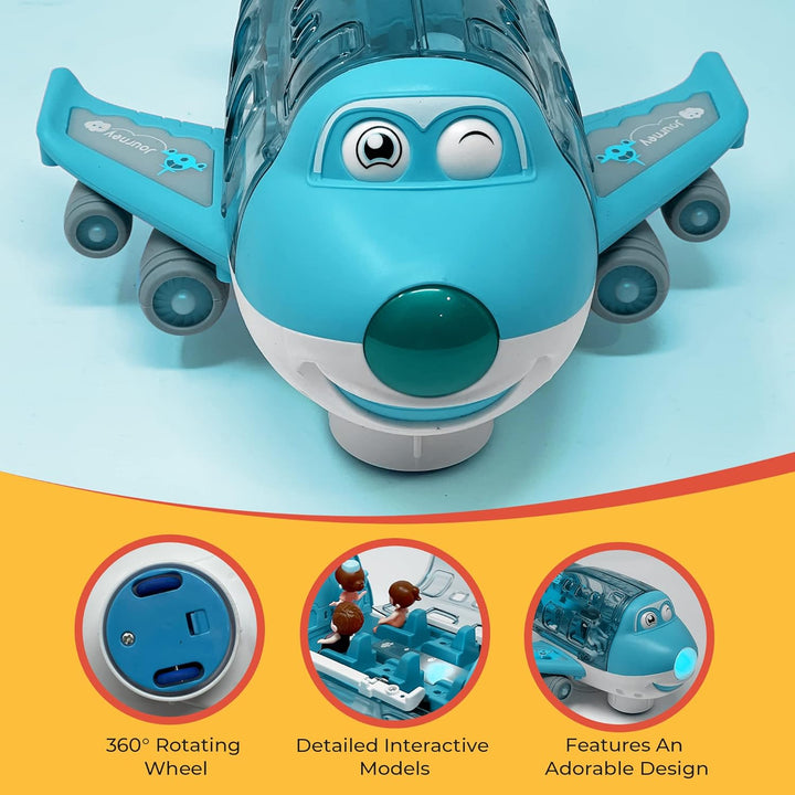 Kidsthrill Juguete de avión para niños con tecnología Bump &amp; Go...
