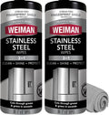 Weiman Kit de limpiador y pulido de acero inoxidable, 2 toallitas y paño