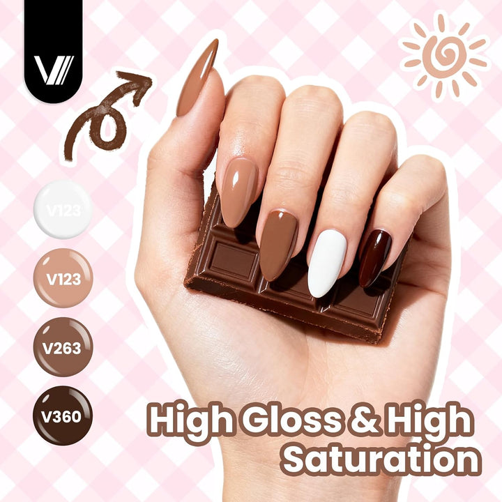 VANREESA Juego de 24 esmaltes de uñas de gel, colores de moda, con...