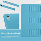 Funda para iPad (A16) de 11 pulgadas 2025 y iPad de 10ª/11ª generación de 10.9 pulgadas 2022, funda magnética con múltiples ángulos, parte trasera a prueba de golpes, soporte para lápiz y apagado y encendido automático, azul cielo