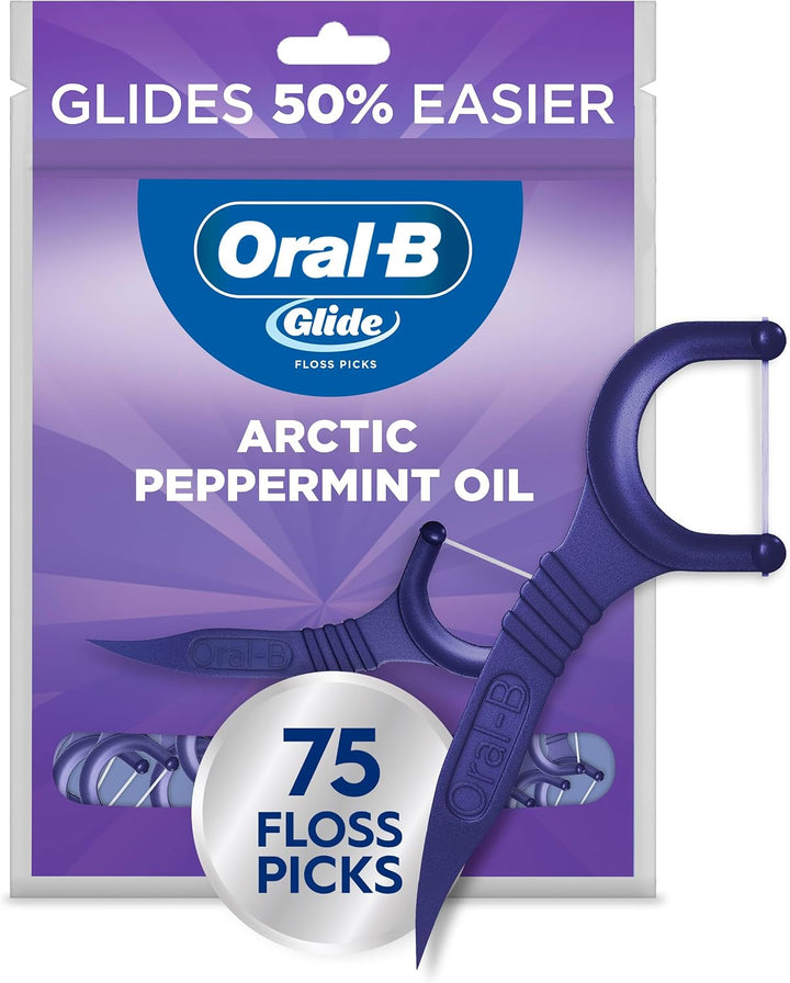 Oral-B Glide Arctic Peppermint Oil Palillos de hilo dental, menta,...