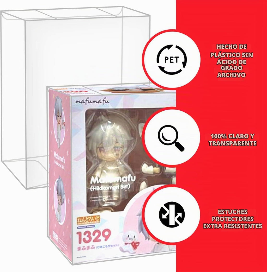 EVORETRO Funda protectora para figuras de acción de Nendoroid – Protector de caja de plástico transparente para buena sonrisa, Hololive, Jujutsu Kaisen, figuras de Kirby – Vitrina coleccionable a prueba de polvo para coleccionistas