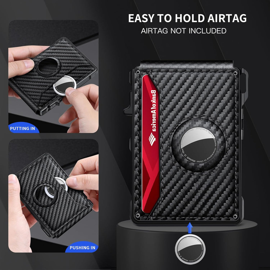 Billetera para Airtag para hombre, billetera inteligente para hombr...