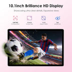 Tablet Android 15 2026, tableta de 10.1 pulgadas con funda a prueba de caídas 1280HD, Rojo