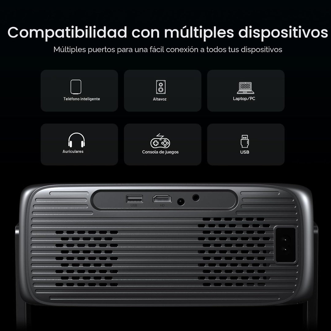 Proyector para exteriores de Google TV con licencia oficial ANSI 20...