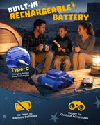 Binoculares para niños con cámara, visión nocturna digital, azul