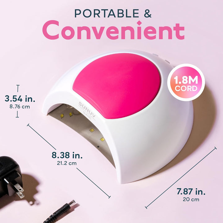 Lámpara para las uñas con 4 ajustes de temporizador SUN2C 48 W LED...