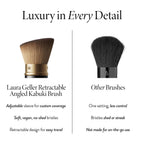 LAURA GELLER NEW YORK - Brocha retráctil color negro con mango de a...
