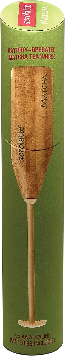 Espumador de té matcha y leche Aerolatte, para un suave latte de matcha, libre de BPA, baterías incluidas