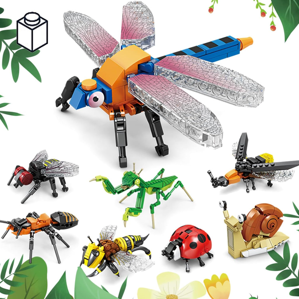 KAZI - Juego de juguetes de construcción de insectos, bloques de