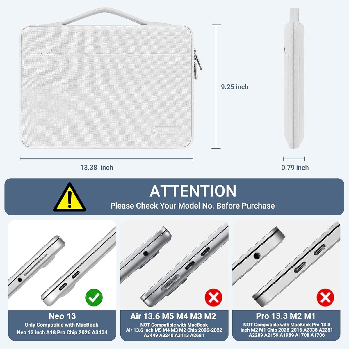 MOSISO Funda compatible con MacBook Neo de 13 pulgadas, versión 202...