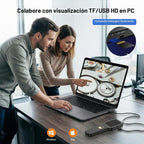Microscopio Digital Portátil 500X, Pantalla HD IPS de 3", Ranador de Monedas y Joyas