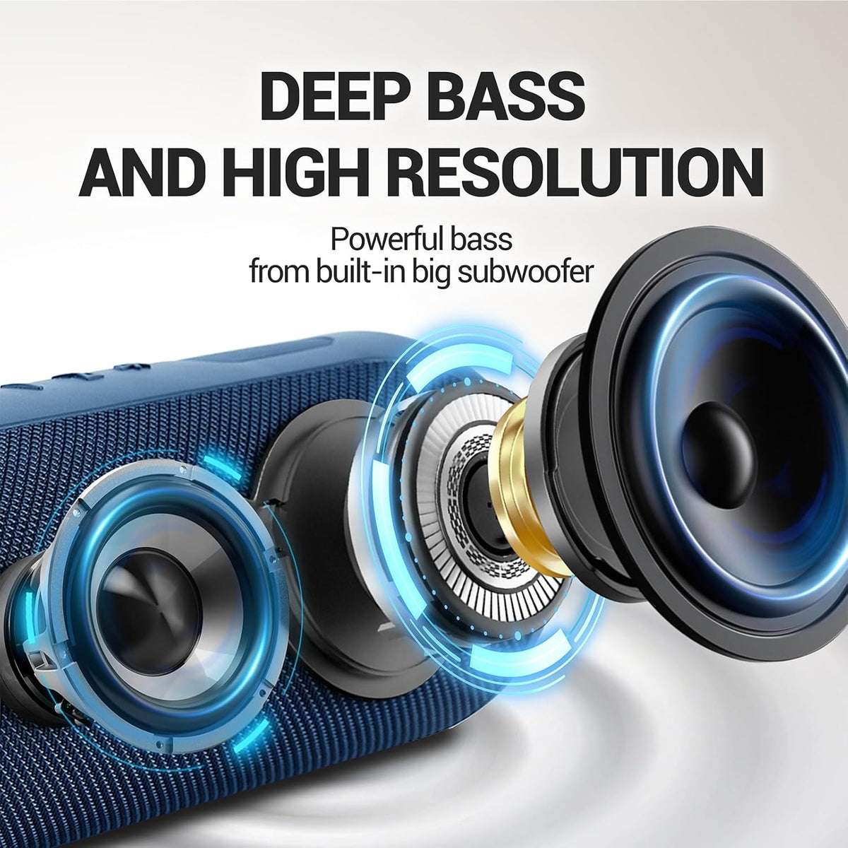 SOWO Altavoz Impermeable Bluetooth Inalámbrico - Altavoz Portátil P...