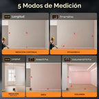 Herramienta de medición láser, medición láser de 262 pies con buscador de ángulo digital y nivel