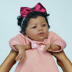 KSBD - Muñeca Reborn realista de bebé niña negra