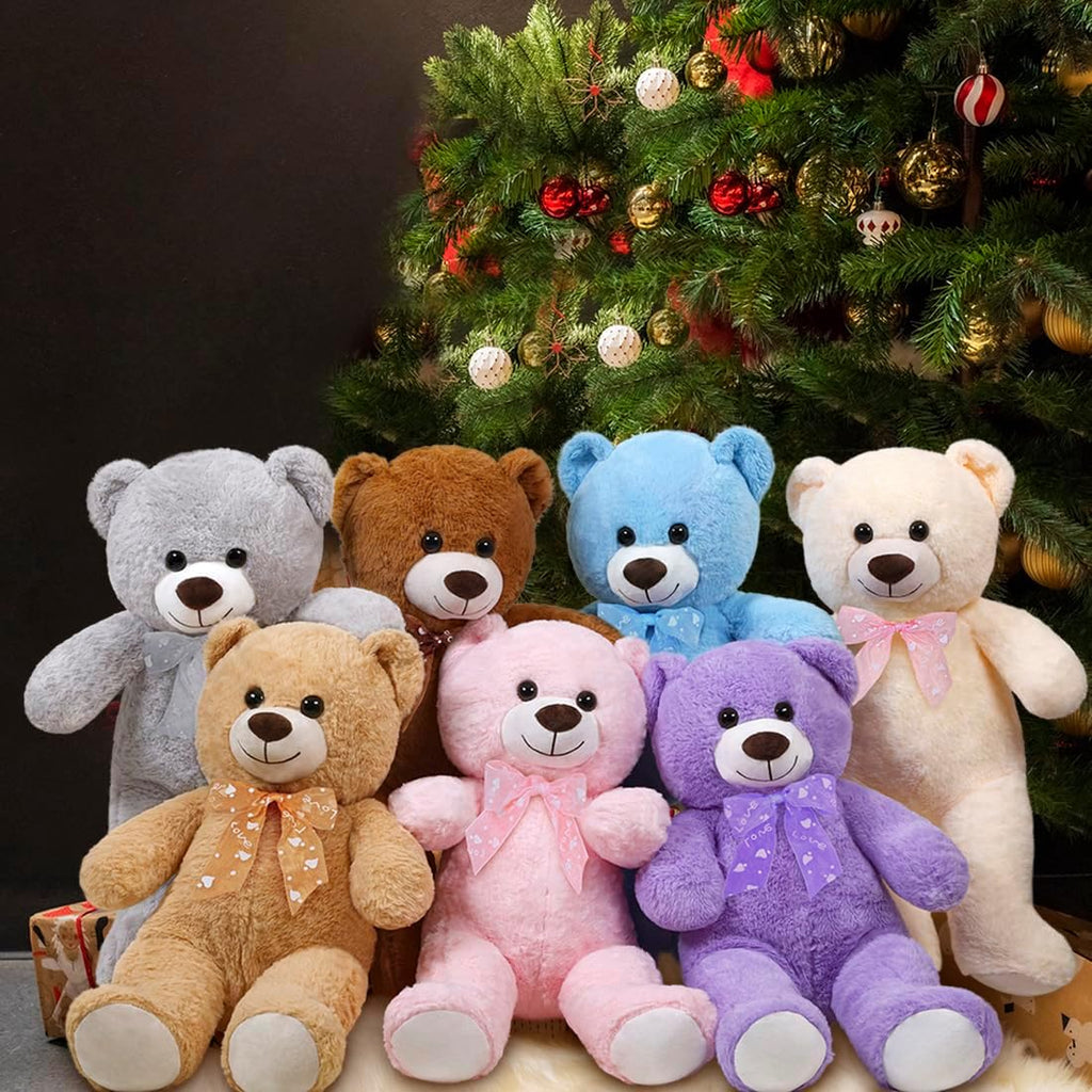 Peluche de oso de peluche 24'' pequeño juguete de felpa regalo para San Valentín Navidad Cumpleaños marrón oscuro