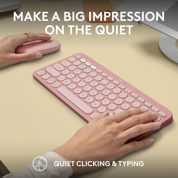 Logitech Pebble 2 Combo, teclado y mouse inalámbricos, silencioso y...
