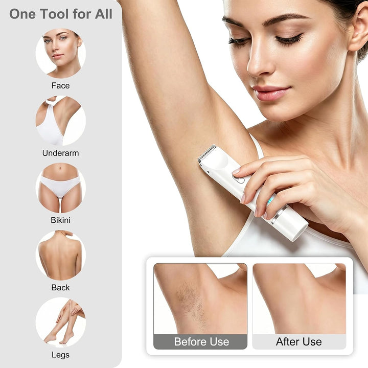 Debark Recortadora de bikini 2 en 1 para mujer, maquinilla de afeit...