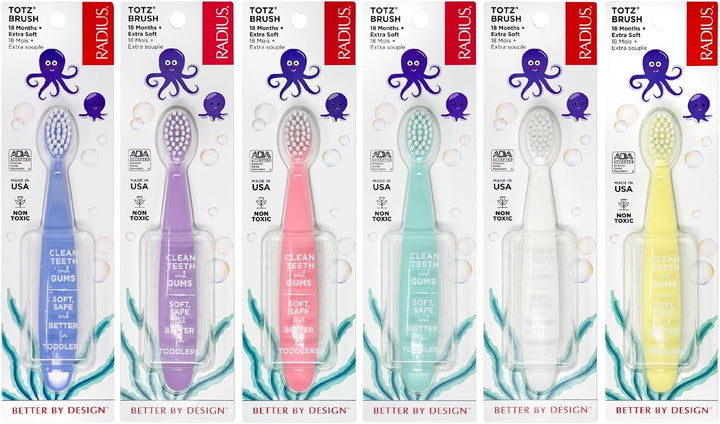 RADIUS Totz - Cepillo de dientes extrasuave sin BPA y aceptado por...