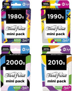 Hasbro Games Trivial Pursuit Mini Packs Multipack, divertidas preguntas de trivia para adultos y adolescentes a partir de 16 años, incluye 4 juegos con 4 décadas