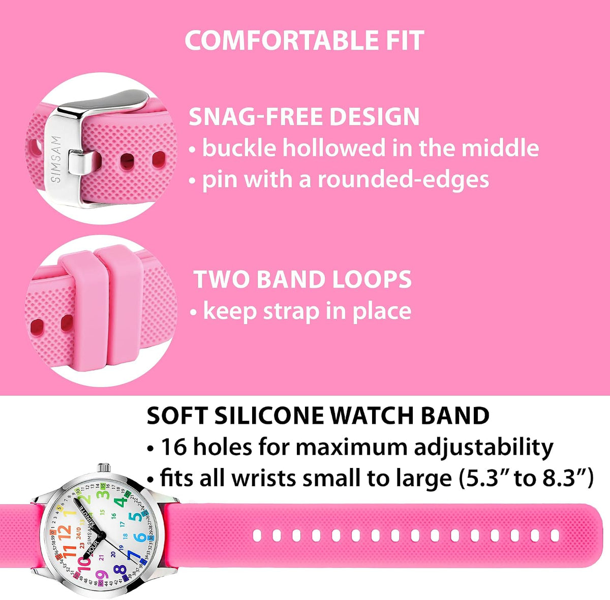 Reloj analógico para niños, reloj educativo para aprender la hora para niños 8-12, reloj impermeable para enseñar la hora para niños 5-7 6-8, fácil de leer para niñas 8-12, excelente regalo para niños y niñas 4-12 años impermeable