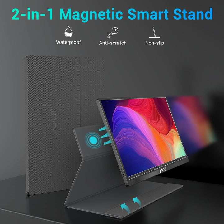 KYY Monitor portátil de 15.6 pulgadas FHD 1080P USB C HDMI Monitor...