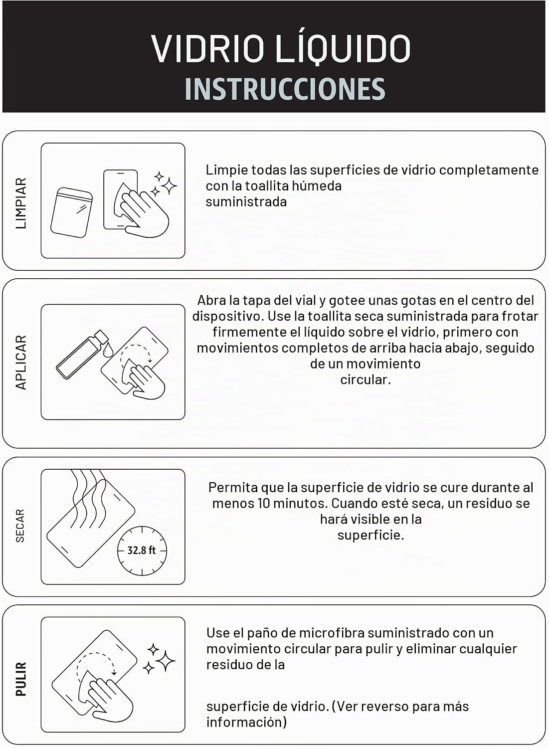 Protector de pantalla de cristal líquido para hasta 4 dispositivos | Universal para todos los smartphones, tabletas, relojes inteligentes