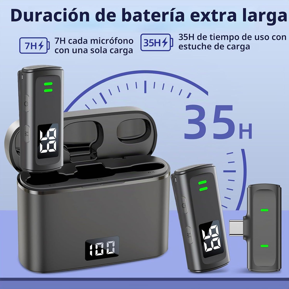Micrófono Lavalier Inalámbrico Mini para iPhone Grabación de Video