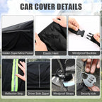 Cubierta impermeable para automóvil de reemplazo para Lincoln Continental Sedán/Coupé/Convertible/Hardtop de 1961-1968 y 1980, cubiertas clásicas para todo clima de 210T con interior de algodón y