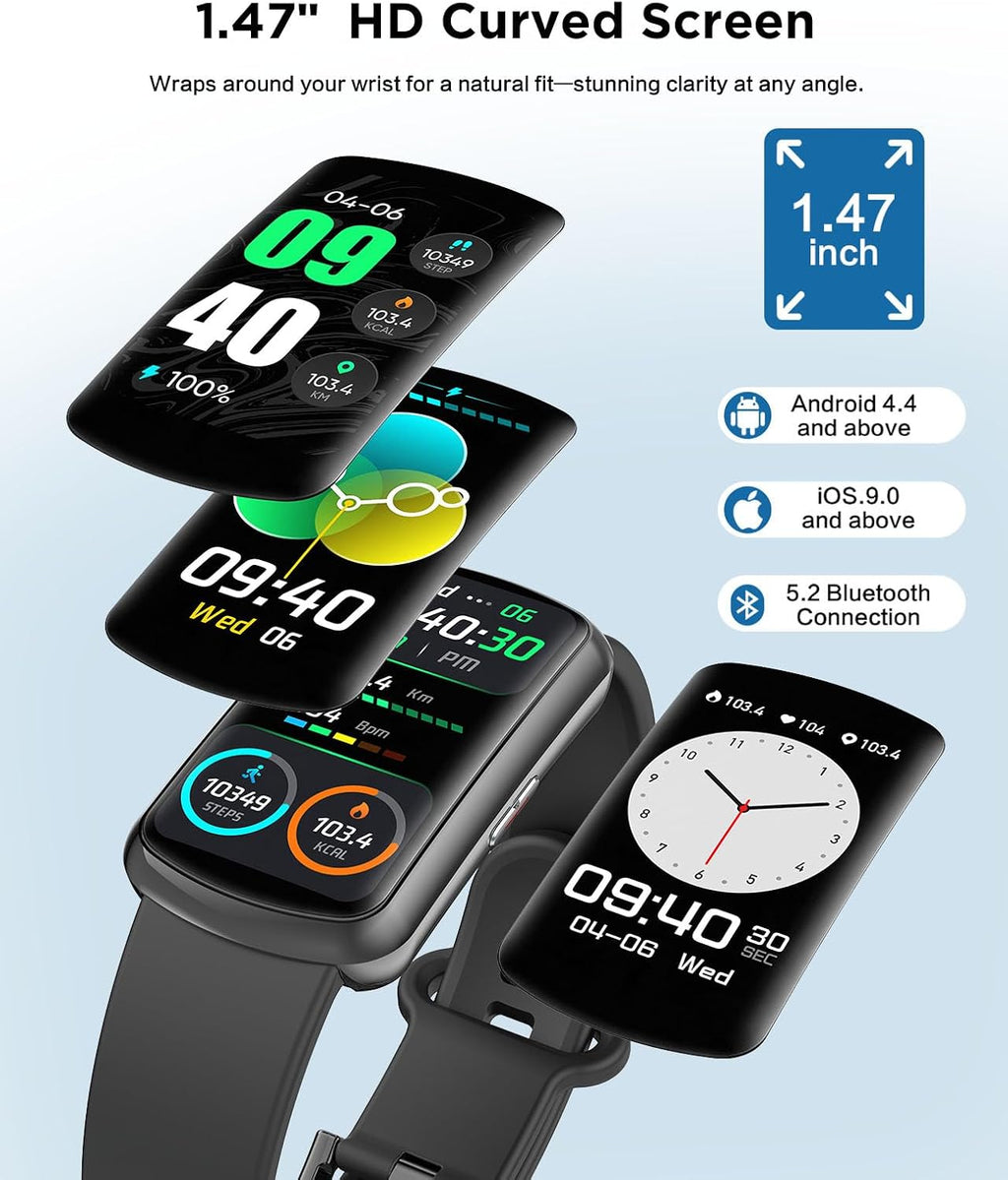 Reloj inteligente rastreador de fitness para hombres y mujeres