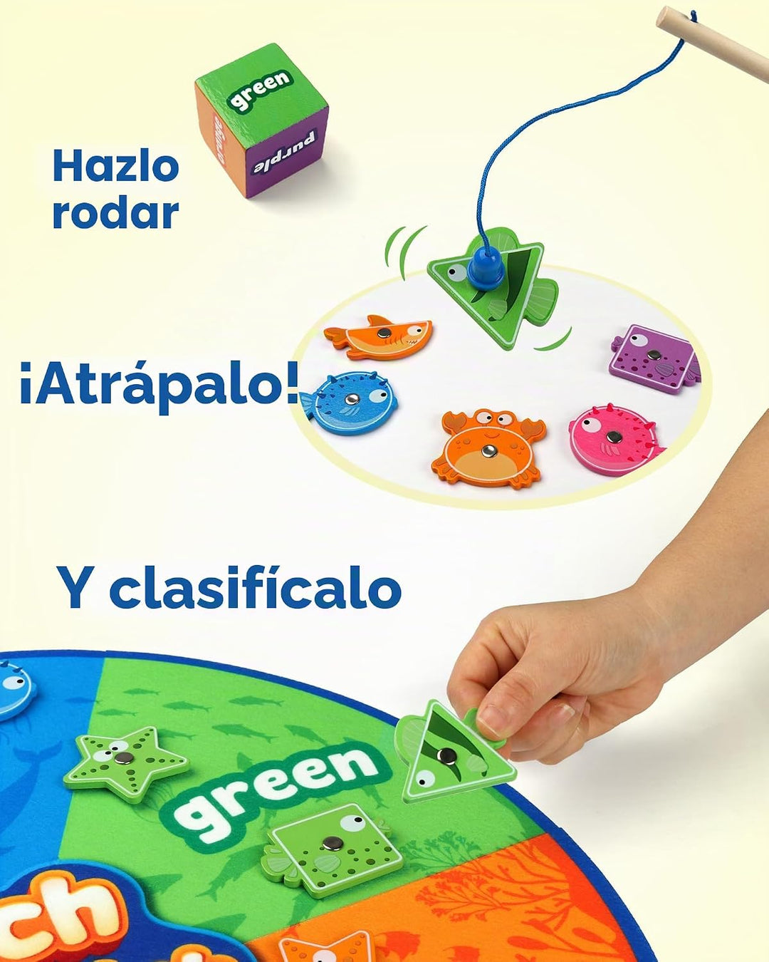Coogam - Juguete Montessori para niños pequeños, juego de pesca mag...
