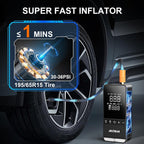 Inflador de neumáticos, compresor de aire portátil, bomba de aire inteligente inalámbrica de 150 PSI para neumáticos de automóvil, luz LED y apagado automático, bomba de neumáticos para