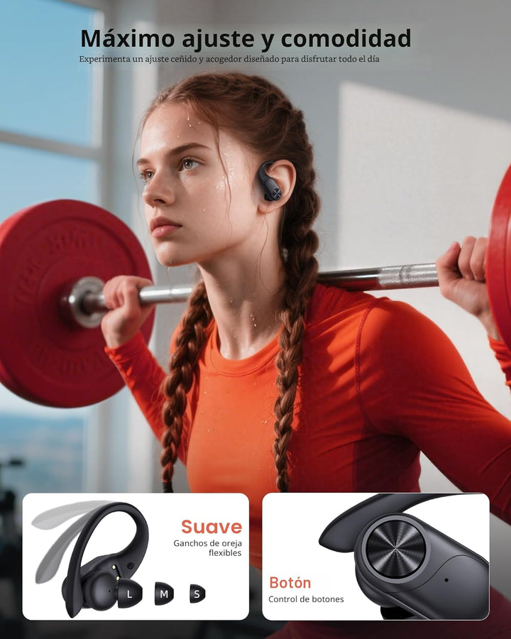 PocBuds Auriculares Bluetooth Auriculares Inalámbricos 80hrs Tiempo...