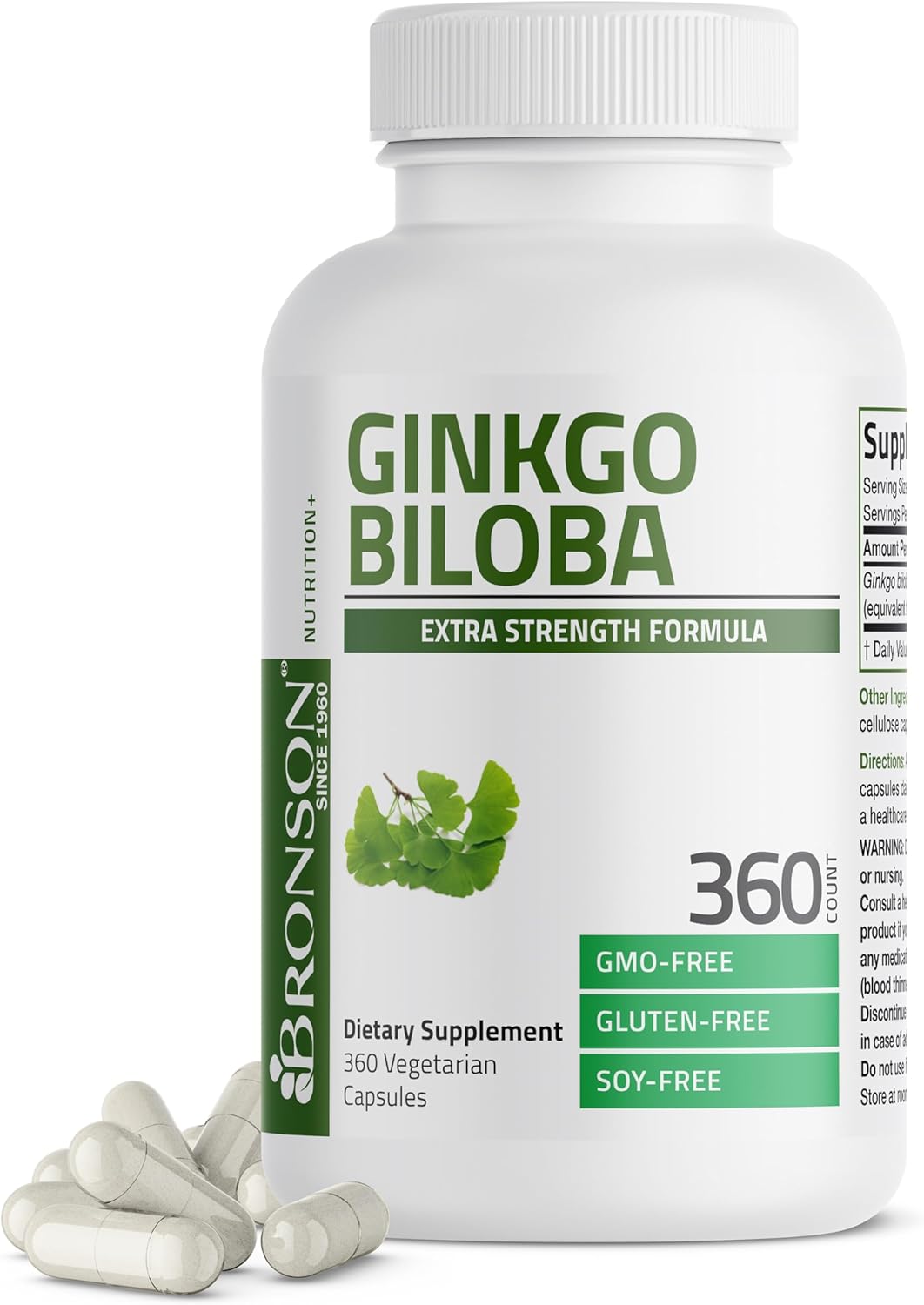 Bronson Ginkgo Biloba Extra Strength Apoya la función cerebral y so...