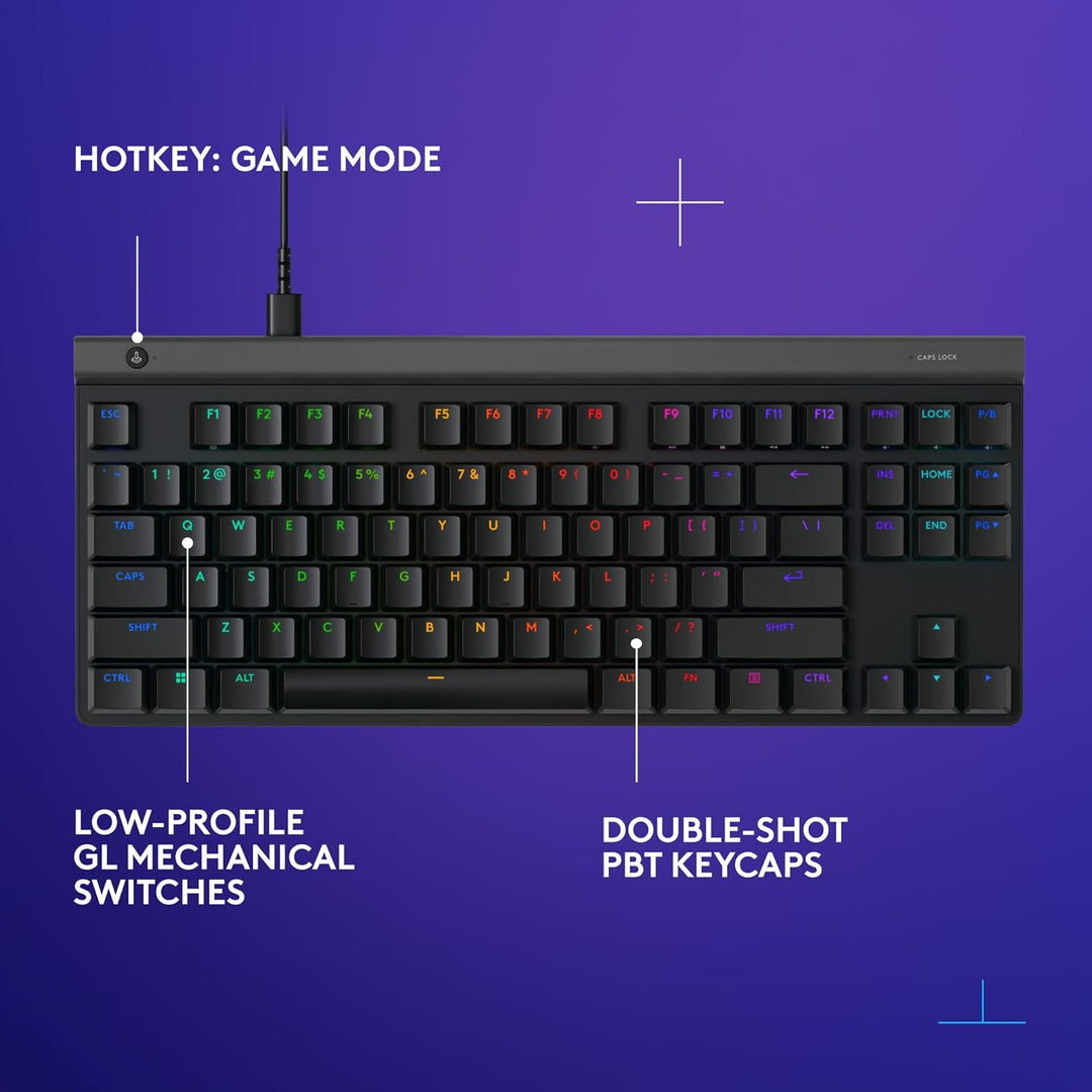 Logitech G515 TKL, teclado gaming con cable de perfil bajo, totalme...
