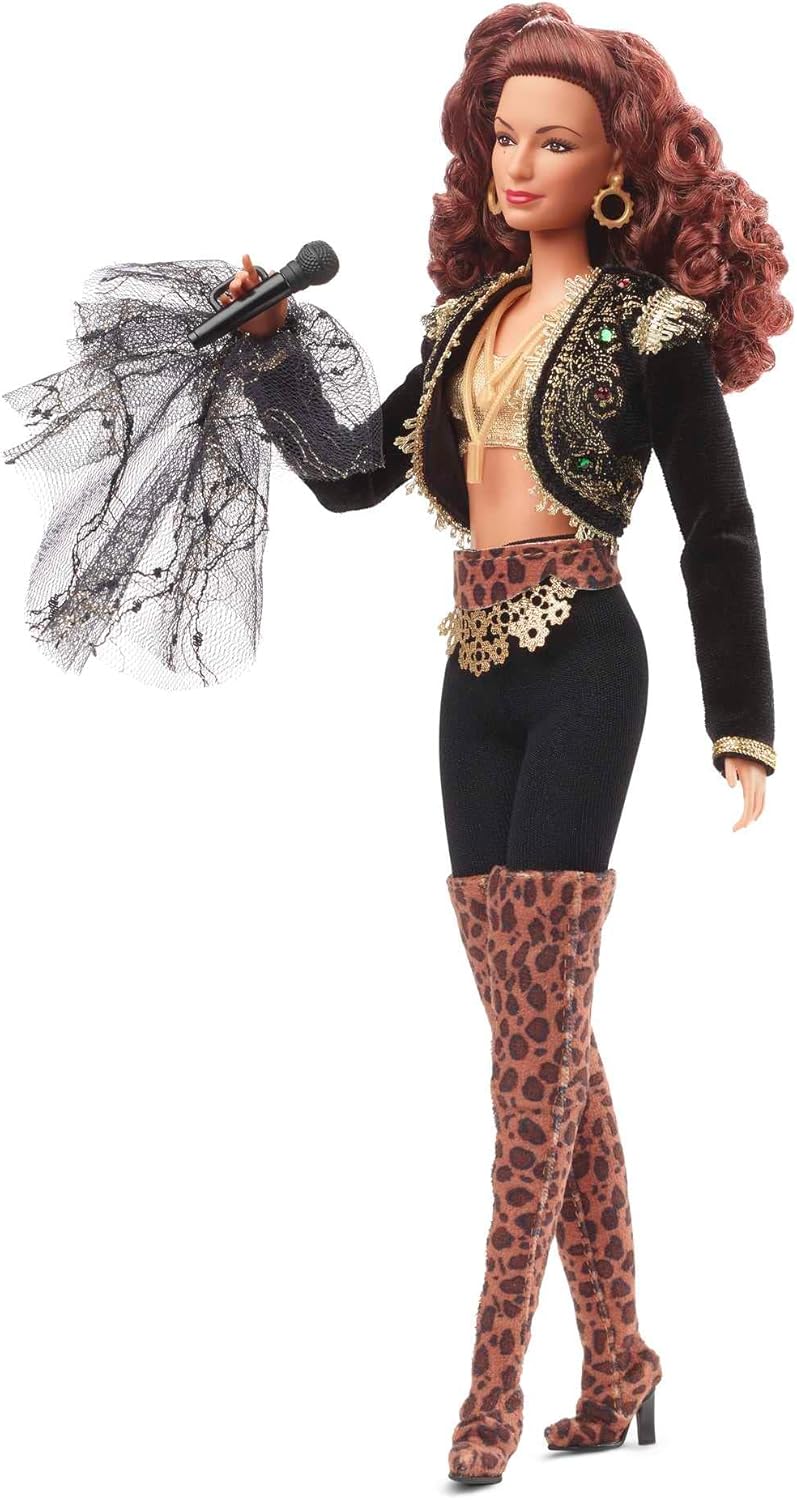 Barbie Signature Gloria Estefan Muñeca en oro y negro Moda y acceso...